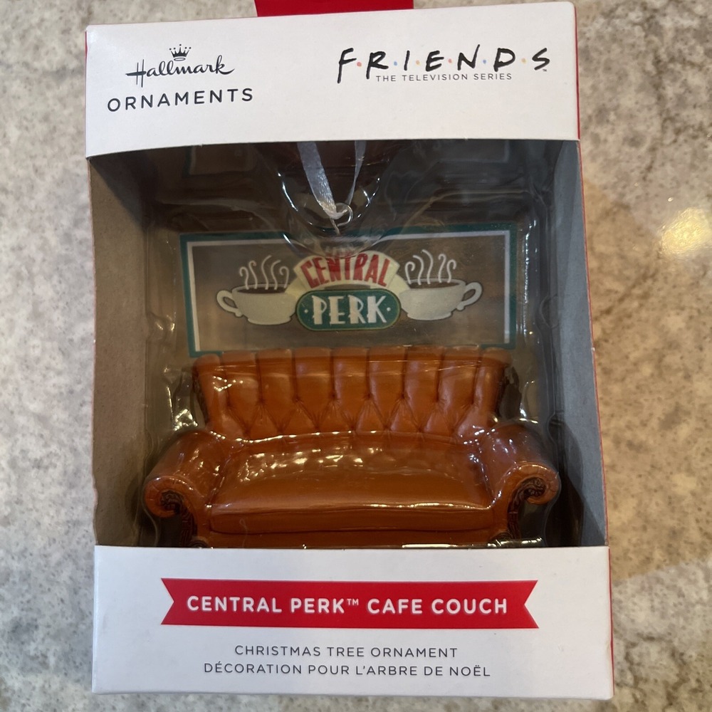 Hallmark Ornament Friends Central Perk Cafe Couch Box DMG New